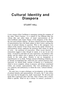 Cultural Identity and Diaspora STUART HALL