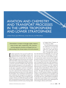 AVIATION AND CHEMISTRY AND TRANSPORT PROCESSES IN THE UPPER TROPOSPHERE AND LOWER STRATOSPHERE