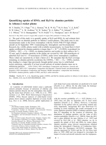 Quantifying uptake of HNO and H O by alumina particles