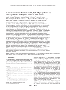 Mm particles, and In situ measurements of carbon dioxide, 0.37–4.0