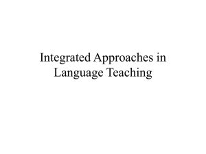 Integrated Approaches in Language Teaching