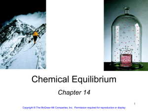 Chemical Equilibrium Chapter 14 1