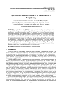 Dye-Sensitized Solar Cells Based on In Situ Sensitized of N-doped TiO