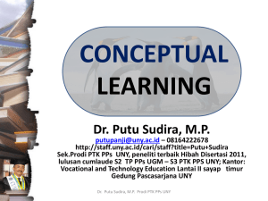 CONCEPTUAL LEARNING Dr. Putu Sudira, M.P.
