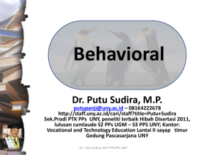 Behavioral Dr. Putu Sudira, M.P.