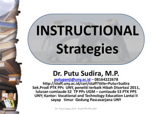 INSTRUCTIONAL Strategies Dr. Putu Sudira, M.P.