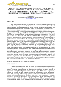 THE DEVELOPMENT OF A LEARNING MODEL FOR ADAPTIVE