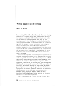 Video haptics and erotics h I