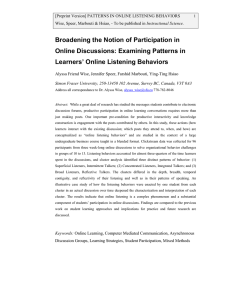 Broadening the Notion of Participation in Online Discussions: Examining Patterns in