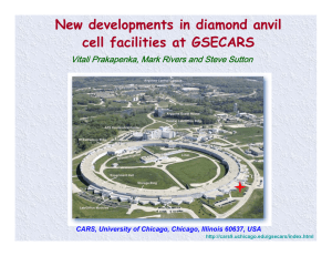 New developments in diamond anvil cell facilities at GSECARS