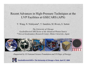 Recent Advances in High-Pressure Techniques at the