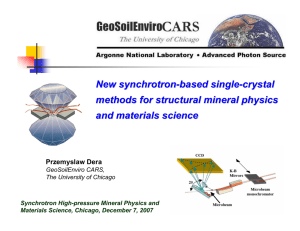 New synchrotron - based single crystal