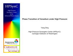 Phase Transition of Vanadium under High Pressure Yang Ding