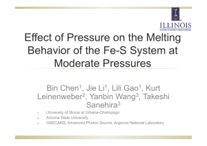 Effect of Pressure on the Melting Moderate Pressures