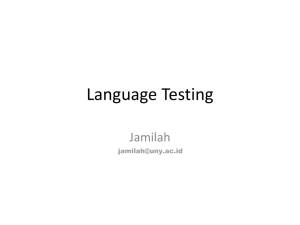 Language Testing Jamilah