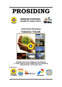 PROSIDING Fakultas Teknik  Universitas Sriwijaya