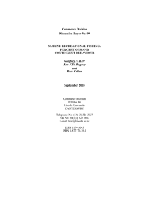 Commerce Division Discussion Paper No. 99 MARINE RECREATIONAL FISHING: