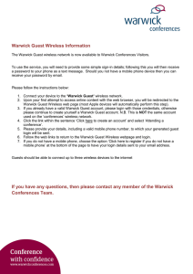 Warwick Guest Wireless Information