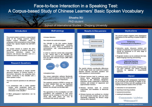 Face-to-face Interaction in a Speaking Test: