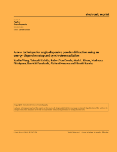 electronic reprint A new technique for angle-dispersive powder diffraction using an