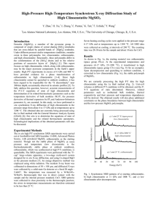 High-Pressure High-Temperature Synchrotron X-ray Diffraction Study of High Clinoenstatite MgSiO
