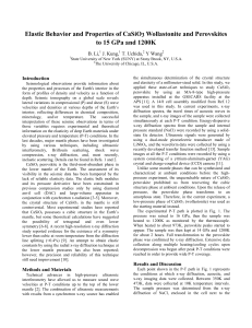 Elastic Behavior and Properties of CaSiO Wollastonite and Perovskites 3