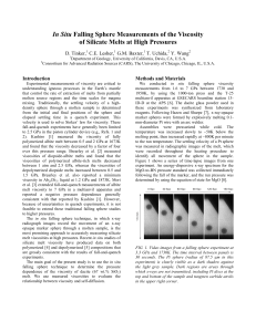 In Situ of Silicate Melts at High Pressures D. Tinker, C.E. Lesher,