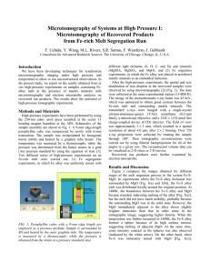 Microtomography of Systems at High Pressure I: Microtomography of Recovered Products