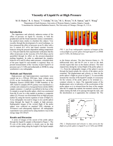 Viscosity of Liquid Fe at High Pressure M. D. Rutter, T. Uchida,
