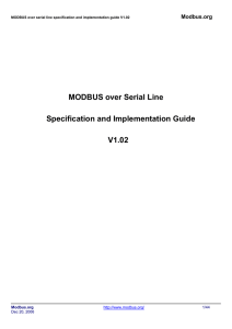 MODBUS over Serial Line Specification and Implementation Guide V1.02 Modbus.org