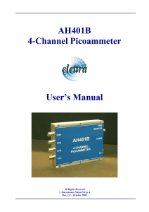AH401B 4-Channel Picoammeter User’s Manual