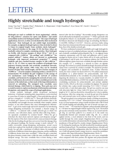 LETTER Highly stretchable and tough hydrogels
