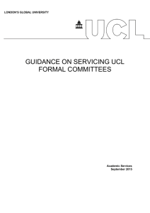 GUIDANCE ON SERVICING UCL FORMAL COMMITTEES ’S GLOBAL UNIVERSITY