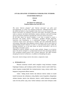 1 ANTARA DESAINER  INTERIOR DAN DEKORATOR  INTERIOR: STUDI PERBANDINGAN