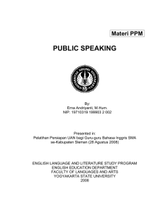 PUBLIC SPEAKING Materi PPM