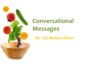 Conversational Messages By : Ita Mutiara Dewi