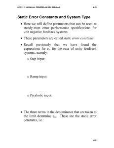 Static Error Constants and System Type