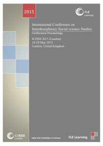 2015  International Conference on Interdisciplinary Social science Studies