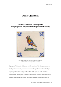 JOHN GILMORE Parrots, Poets and Philosophers: