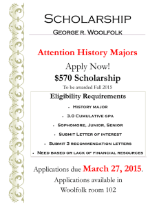 Scholarship Apply Now! $570 Attention History Majors