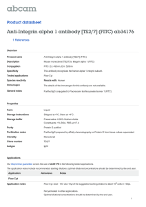 Anti-Integrin alpha 1 antibody [TS2/7] (FITC) ab34176