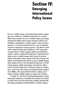 Section IV: Emerging International Policy Issues
