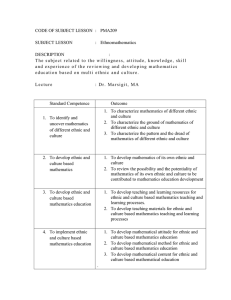 CODE OF SUBJECT LESSON  :    PMA209