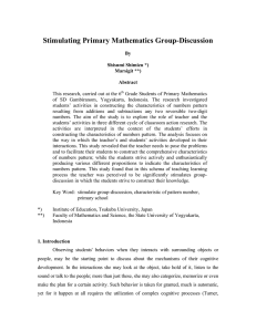Stimulating Primary Mathematics Group-Discussion