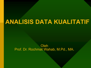 ANALISIS DATA KUALITATIF Oleh Prof. Dr. Rochmat Wahab, M.Pd., MA.