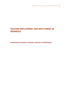 TEACHER EMPLOYMENT AND DEPLOYMENT IN INDONESIA