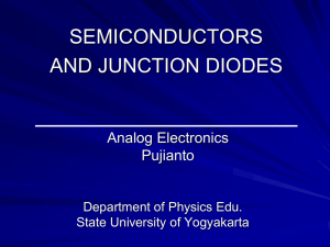 SEMICONDUCTORS AND JUNCTION DIODES Analog Electronics