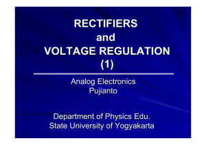 RECTIFIERS and VOLTAGE REGULATION (1)