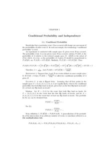 Conditional Probability and Independence