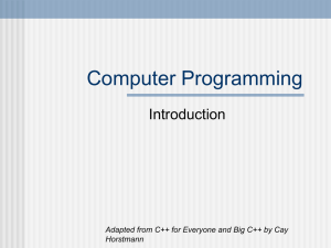 Computer Programming Introduction Horstmann